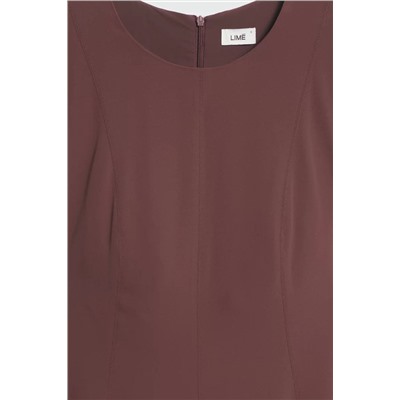 Приталенное женское платье миди  ЛАЙ*М с карманами в боковым швах, экспорт