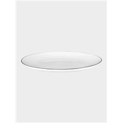 Тарелка закусочная, 23 см, фарфор P, белая, с серебристым кантом, White Platinum