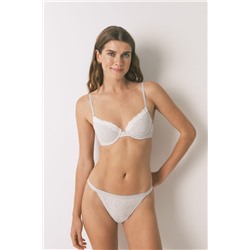 Tanga algodón rib gris