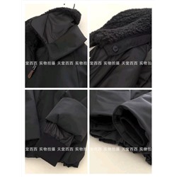 Теплая куртка со съёмным меховым воротником унисекс в стиле Uniql*o