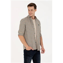 Erkek Yeşil Uzun Kollu Gömlek