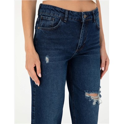 Koyu İndigo Jean Pantolon