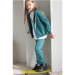 Худи на молнии из премиального футера с золотистой фурнитурой