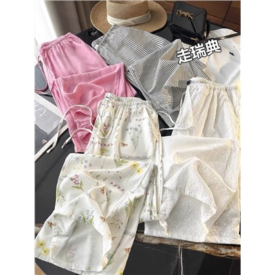 Лёгкие женские штаны из смесового льна Н*М