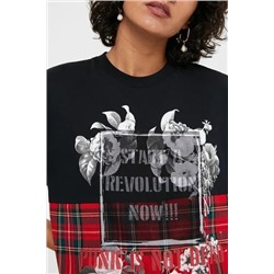 Camiseta oversize tartán