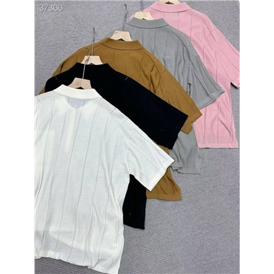 Вязаное поло с коротким рукавом (5 цветов) Макс Мар*а