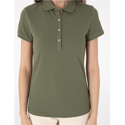 Haki Regular Fit Pamuklu Polo Yaka Basic Tişört