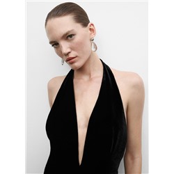 Mono terciopelo cuello halter