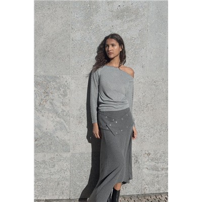 FALDA MIDI SOFT TACHAS