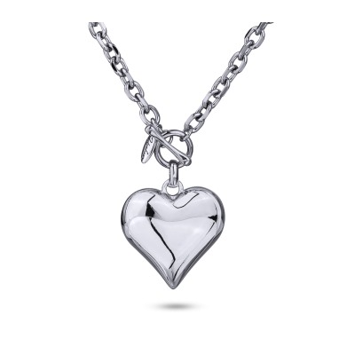 Кулон Сердцебиение (4, 2см; покрытие родий) 90см, Есть комплект