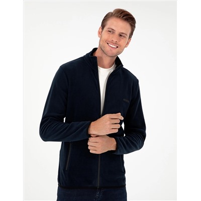 Lacivert Regular Fit Polar Hırka