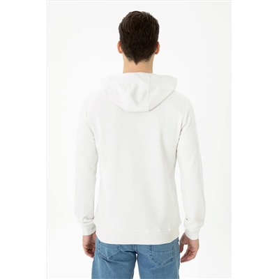 Erkek Taş Kapüşonlu Sweatshirt