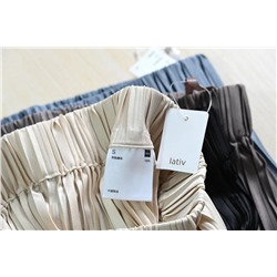 Летние прохладные шелковые плиссированные эластичные повседневные шорты с высокой талией