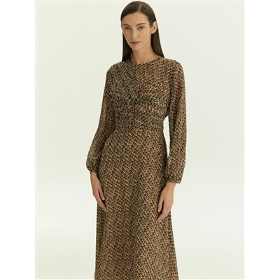 Платье с абстрактым принтом, PL1751/swoosh