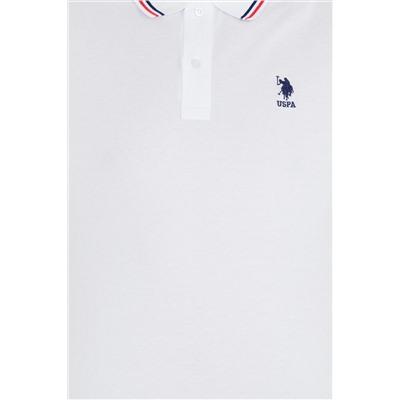 Erkek Beyaz Basic Polo Yaka Tişört