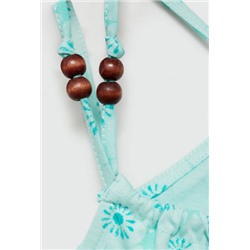 Vestido estampado abalorios