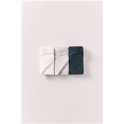 Pack 3 bragas clásicas tira algodón logo