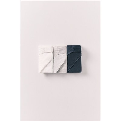 Pack 3 bragas clásicas tira algodón logo