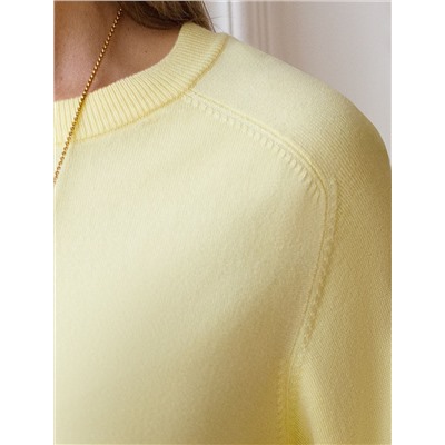 Свободный джемпер с рукавом 3/4 тонкой вязки из вискозы