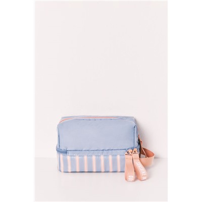 Neceser mediano impermeable estampado rayas