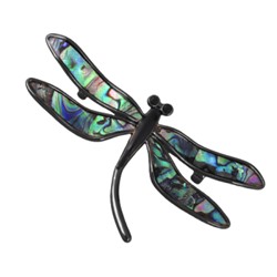 Брошь Стрекоза (гелиотис; покрытие черный родий) 7см, Есть комплект