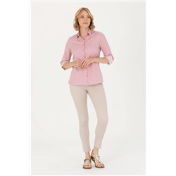 Kadın Pembe Uzun Kollu Gömlek
