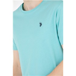 Erkek Mint Basic Bisiklet Yaka Tişört