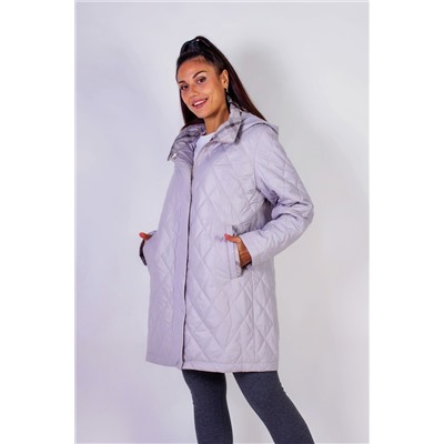 Элегантная демисезонная куртка с капюшоном Клетка арт.339