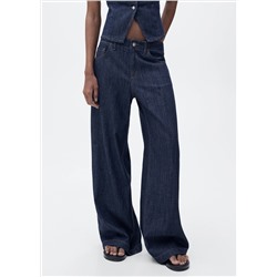 Jeans wideleg tiro medio