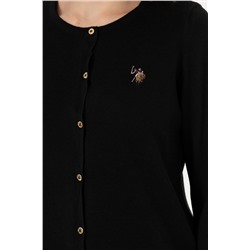 Kadın Siyah Basic Triko Hırka