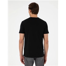 Beyaz-Lacivert-Siyah 3'lü Slim Fit %100 Pamuk Bisiklet Yaka Basic Tişört Paketi