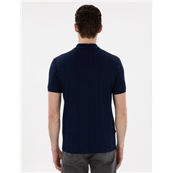 Lacivert Slim Fit Polo Yaka Tişört