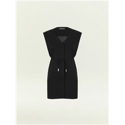 Жилет из костюмной шерсти с поясом, GL121/voyla