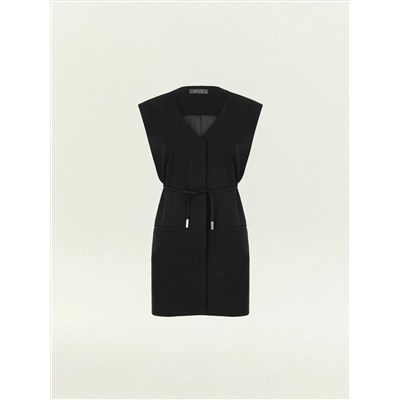 Жилет из костюмной шерсти с поясом, GL121/voyla