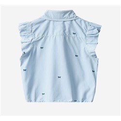 Полосатая рубашка для девочек. Хлопок 100%