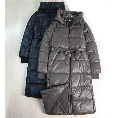 Зимнее толстое блестящее ветрозащитное теплое стеганое повседневное пальто