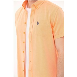 Erkek Turuncu Kısa Kollu Gömlek