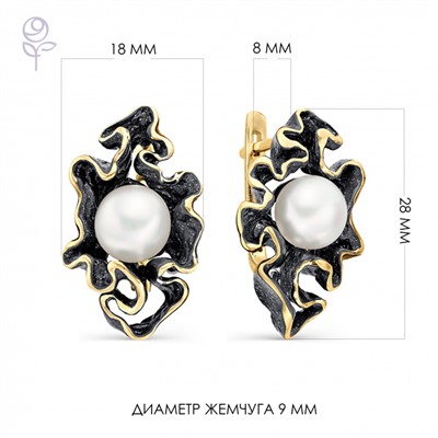 Серьги серебро 52238Y1B