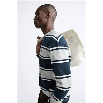 STRIPED EMBROIDERED T-SHIRT