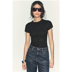 RIB SHORT SLEEVE T-SHIRT