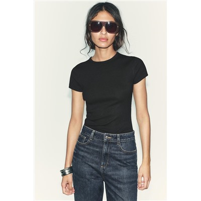 RIB SHORT SLEEVE T-SHIRT