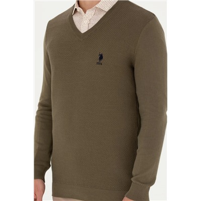 Erkek Haki Basic Kazak