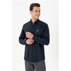 Erkek Lacivert Uzun Kollu Gömlek