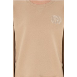 Kadın Kum Bisiklet Yaka Sweatshirt
