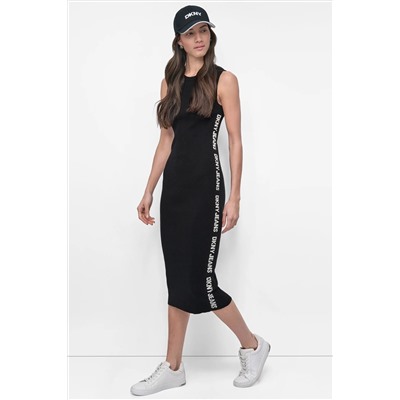 LOGO MIDI SWEATER TANK DRESS