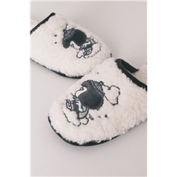 Zapatillas casa borreguito gris Mafalda