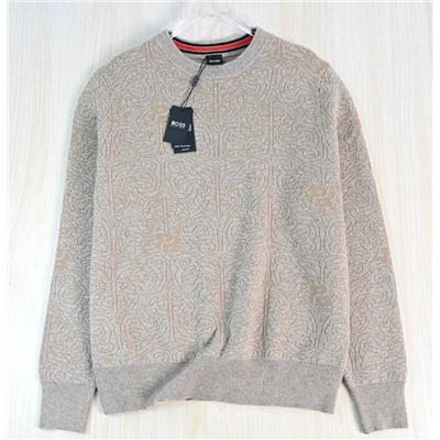 Мужской однотонный шерстяной свитер БОС*С