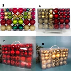 Огромный набор елочных шаров 🔴  Привозила такие каждый год. Шикарно как и для композиций/поделок, так и украсить елку в моно цвет