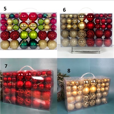 Огромный набор елочных шаров 🔴  Привозила такие каждый год. Шикарно как и для композиций/поделок, так и украсить елку в моно цвет