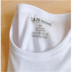 Классическая белая футболка , подойдёт для занятий физкультурой в школе и садике Canno*n. Материал: хлопок
